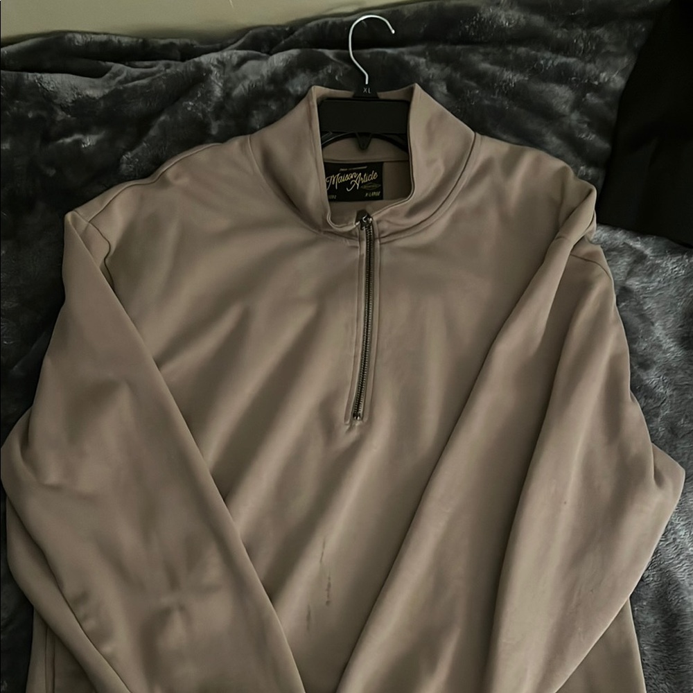 Gray Quarter-Zip Pullover